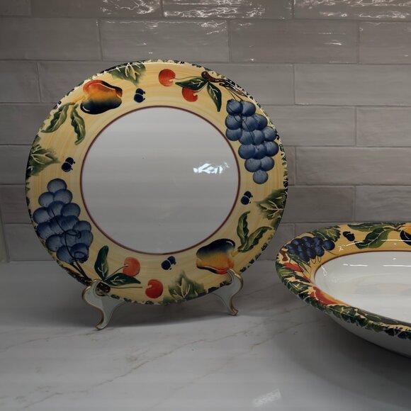 Italian Dansk Fall Harvest Serving Bowl & Platter - Picture 1 of 3